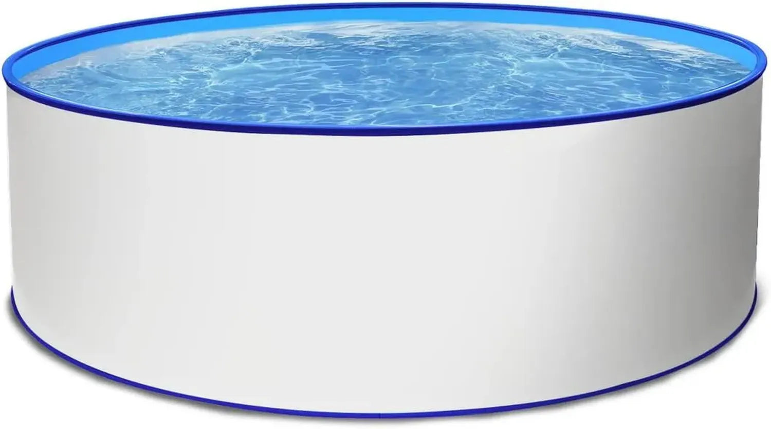 Runder Stahlwandpool Set mit Skimmer und Einlaufdüse, 350 x 120 cm