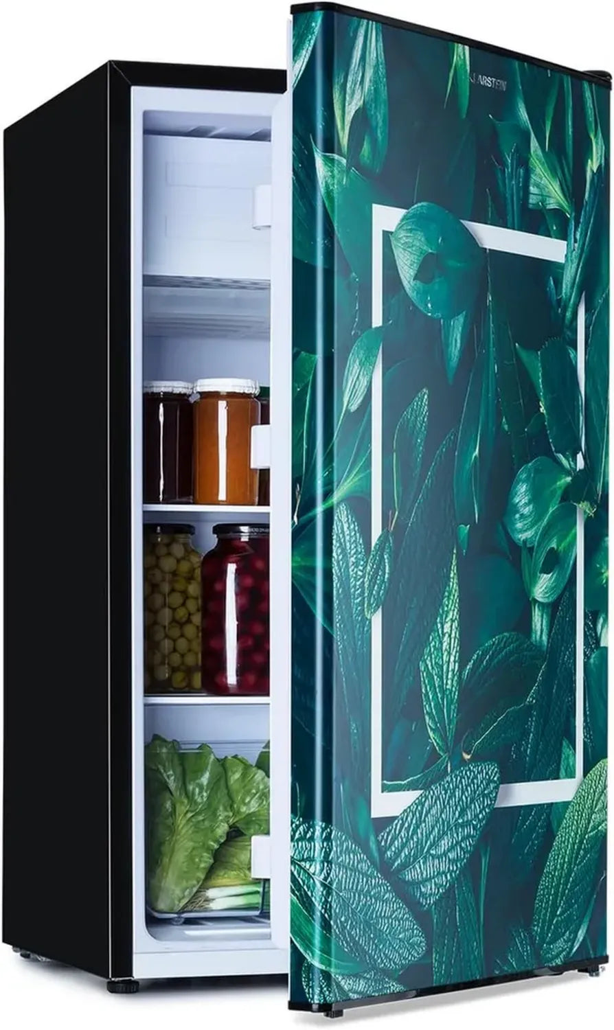 Klarstein CoolArt Kühl-Gefrierkombination - Effizienter Kühlschrank mit Design-Front und 79L Volumen